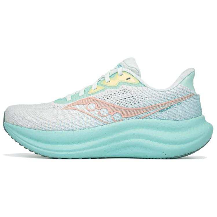 Saucony Triumph Victory 23 Cushioning Abrasion Resistant Breathable Rebound Casual Running Shoes Unisex White