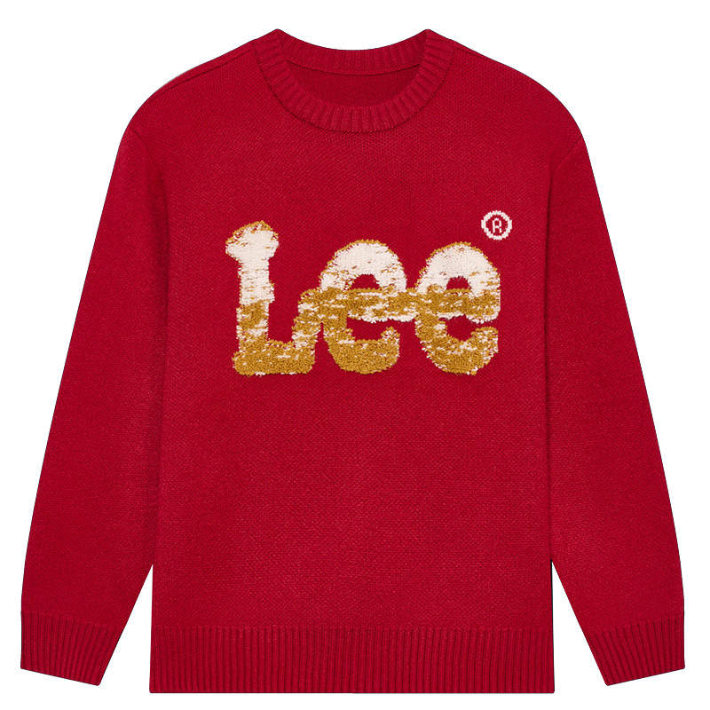 LEE KIDS Sweater Loose Fit Versatile Fleece Lined Soft Thermal Letter Teenagers