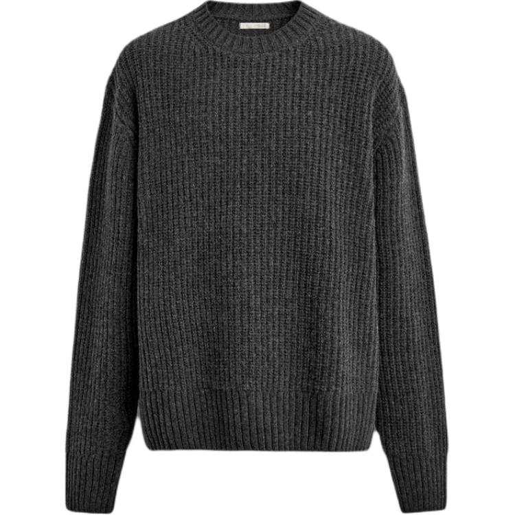 ZARA ORIGINS Knitwear Men's Zebra Print Dark Gray Crew Neck Moderate Other