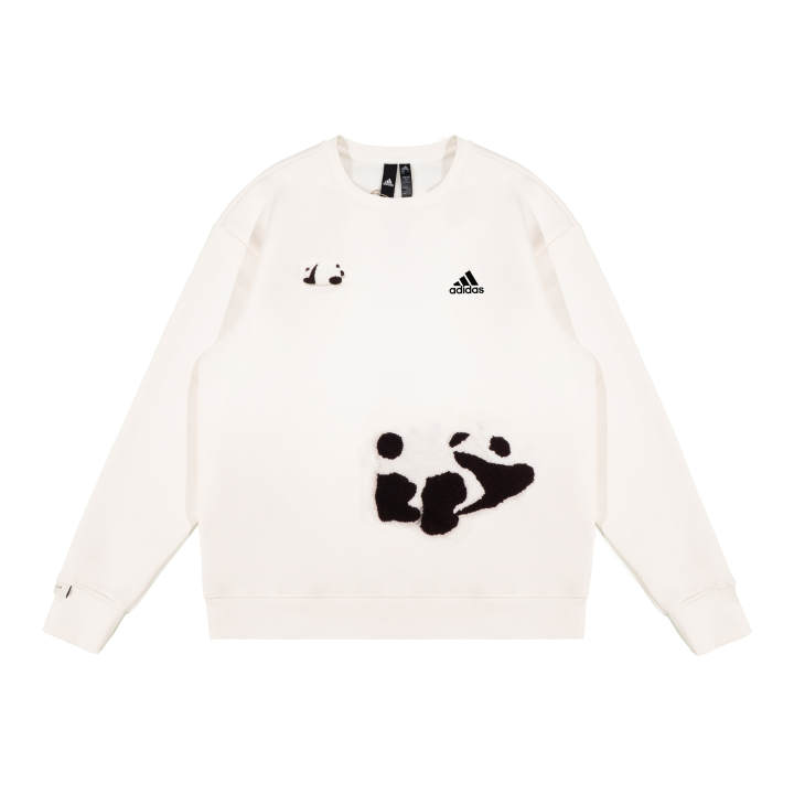 Adidas Adidas LABEL Sweatshirts Unisex White Crew Neck Moderate Regular