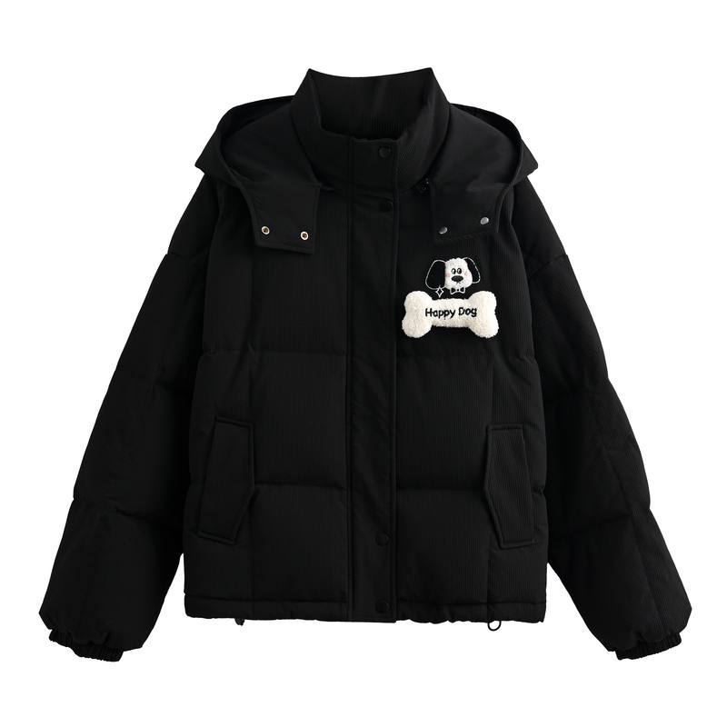 SNBL SNBL Down Jackets Women's Black Hooded Thickened