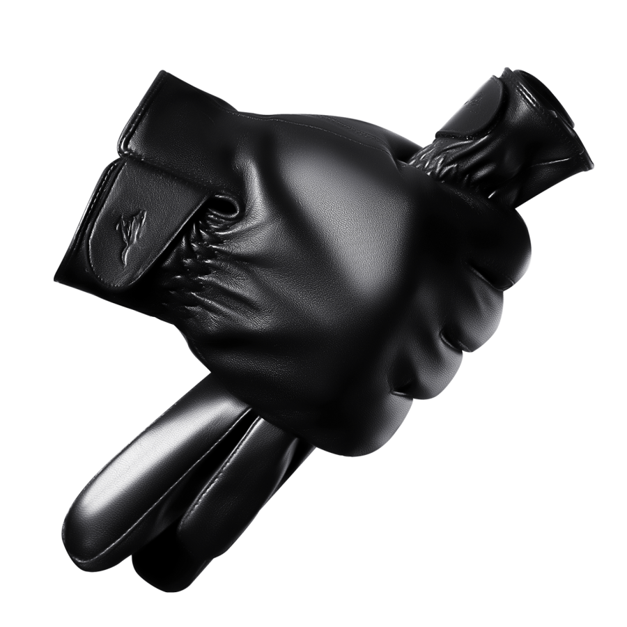 SEPTWOLVES Genuine Leather And Fleece Lined Thermal Insulation Windproof Cold Resistant Sheepskin Gloves Men's