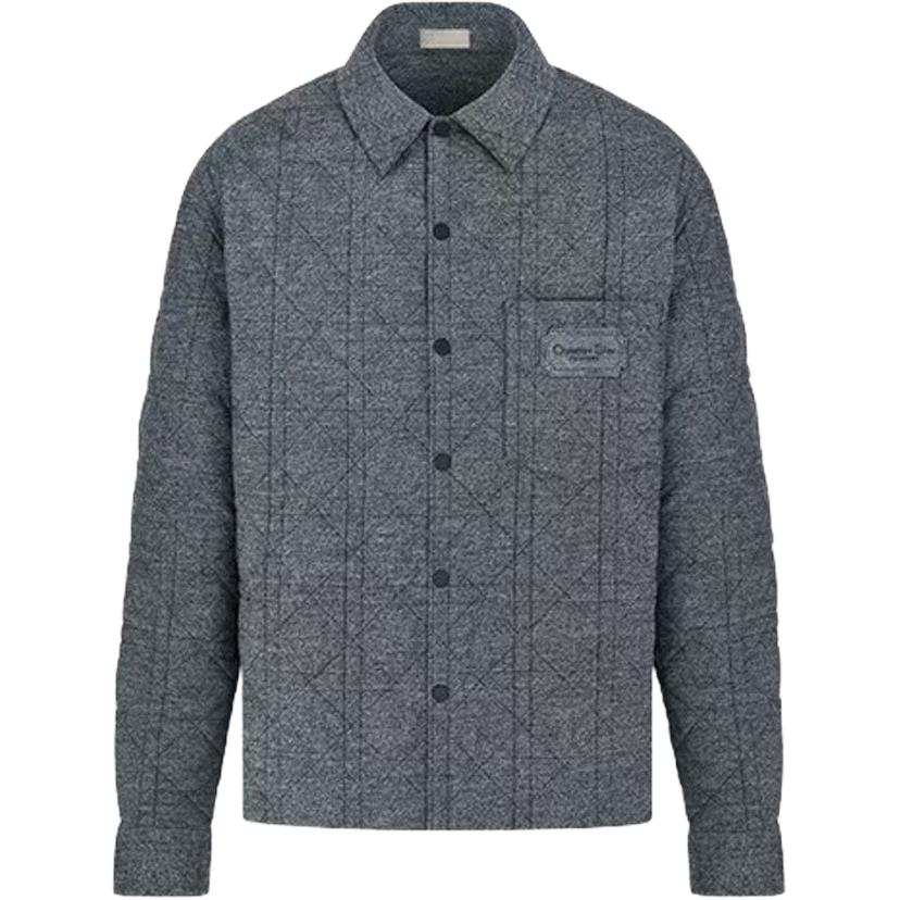 DIOR DIOR Shirts Men's Gray Lapel Moderate