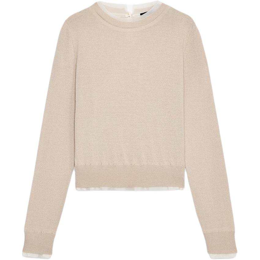 ZARA Knitwear Women's Sand Crew Neck Moderate