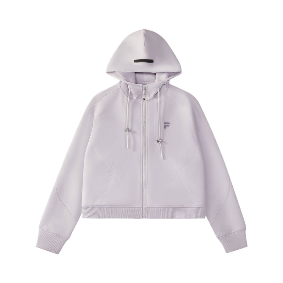 FILA FUSION Jackets Women's Sunset Purple Hooded Non Detachable Moderate Straight Fit