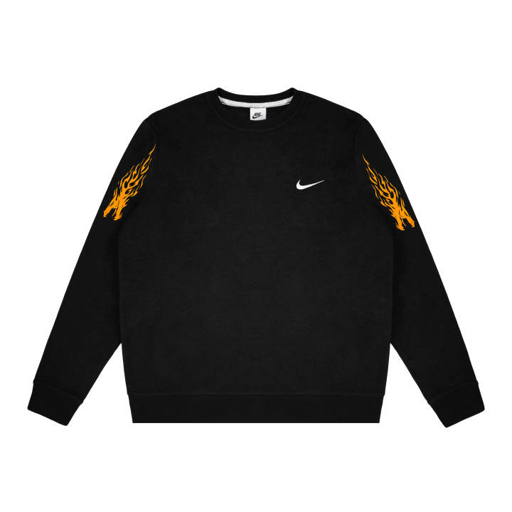 Nike Nike Dri Fit Sweatshirts Unisex Black Crew Neck Moderate Regular