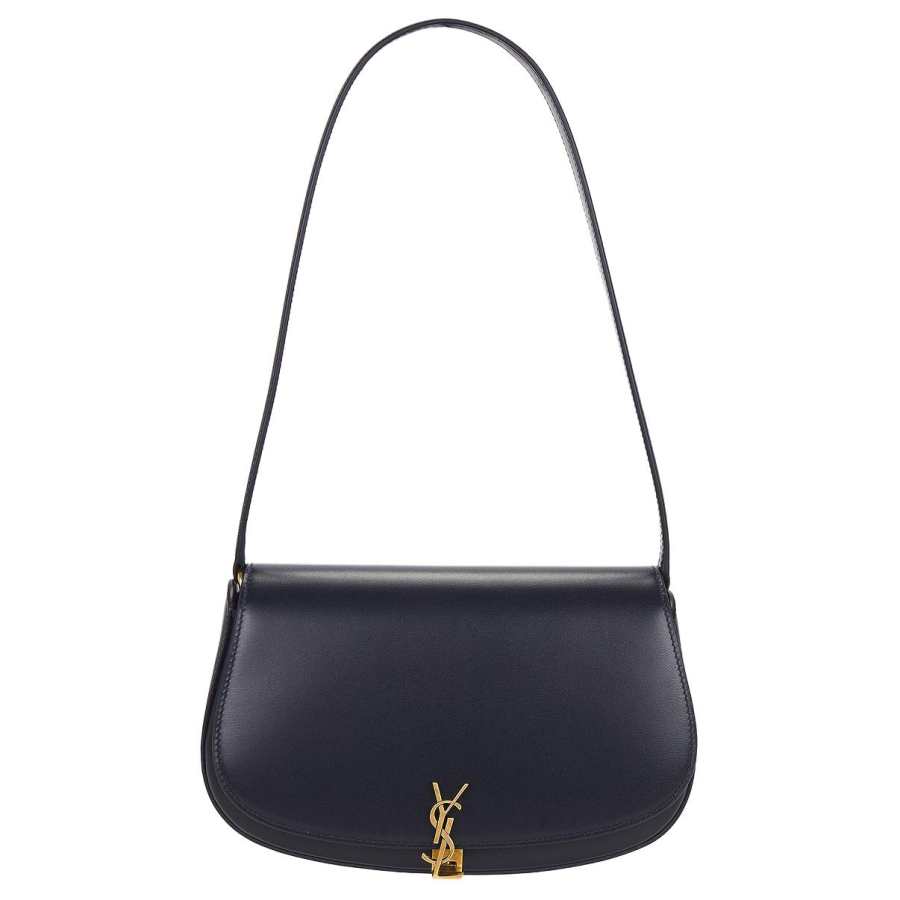 SAINT LAURENT Calfskin Shoulder Bag Mini Women's Black