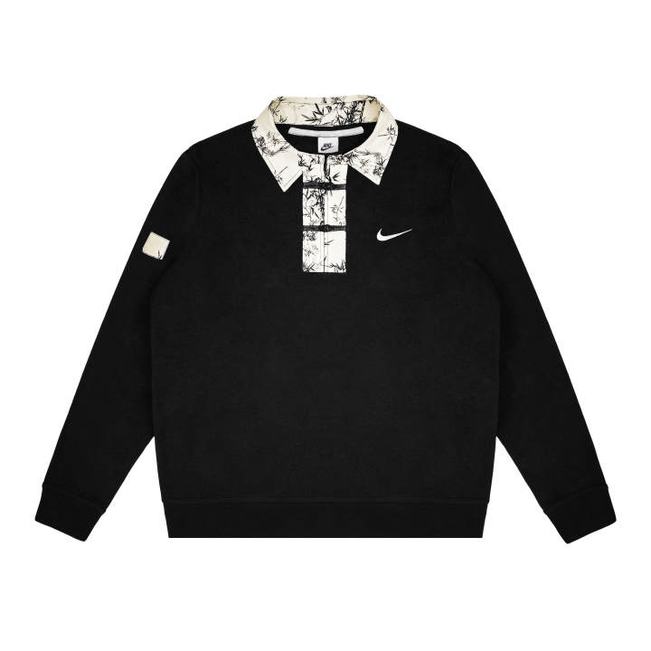Nike Nike Sweatshirts Unisex Black Lapel Moderate Regular