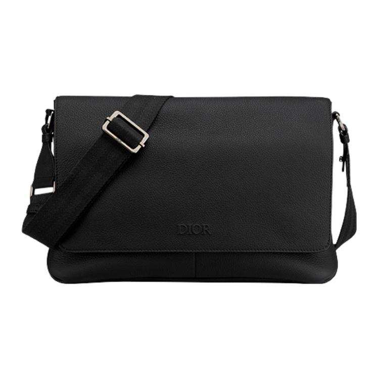 DIOR Cow Leather With Cotton Crossbody Bags Regular Men's Black