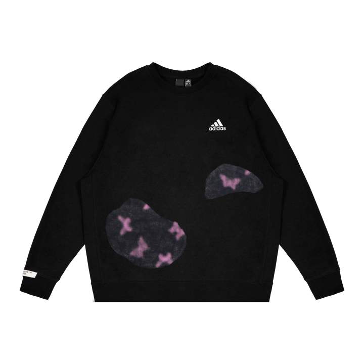 Adidas Adidas LABEL Sweatshirts Unisex Black Crew Neck Moderate Regular