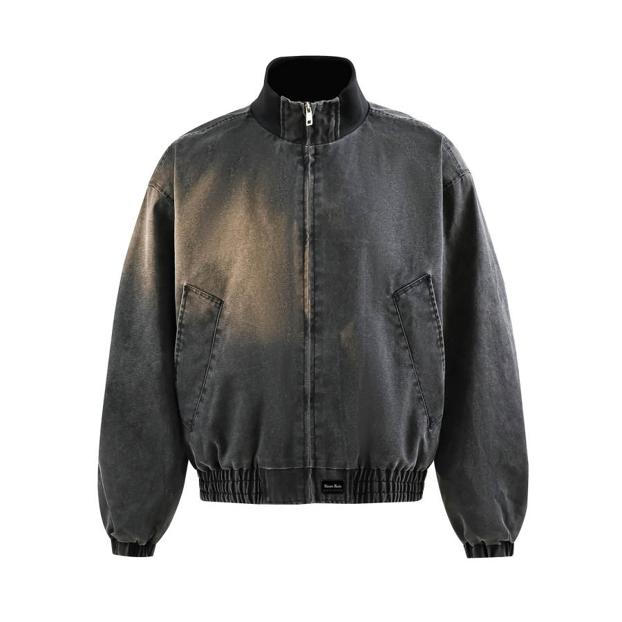 NEVER RULE NEVER RULE Denim Jackets Unisex Stand Collar Moderate