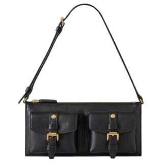 Mulberry Cow Leather Shoulder Bag Mini Women's Black