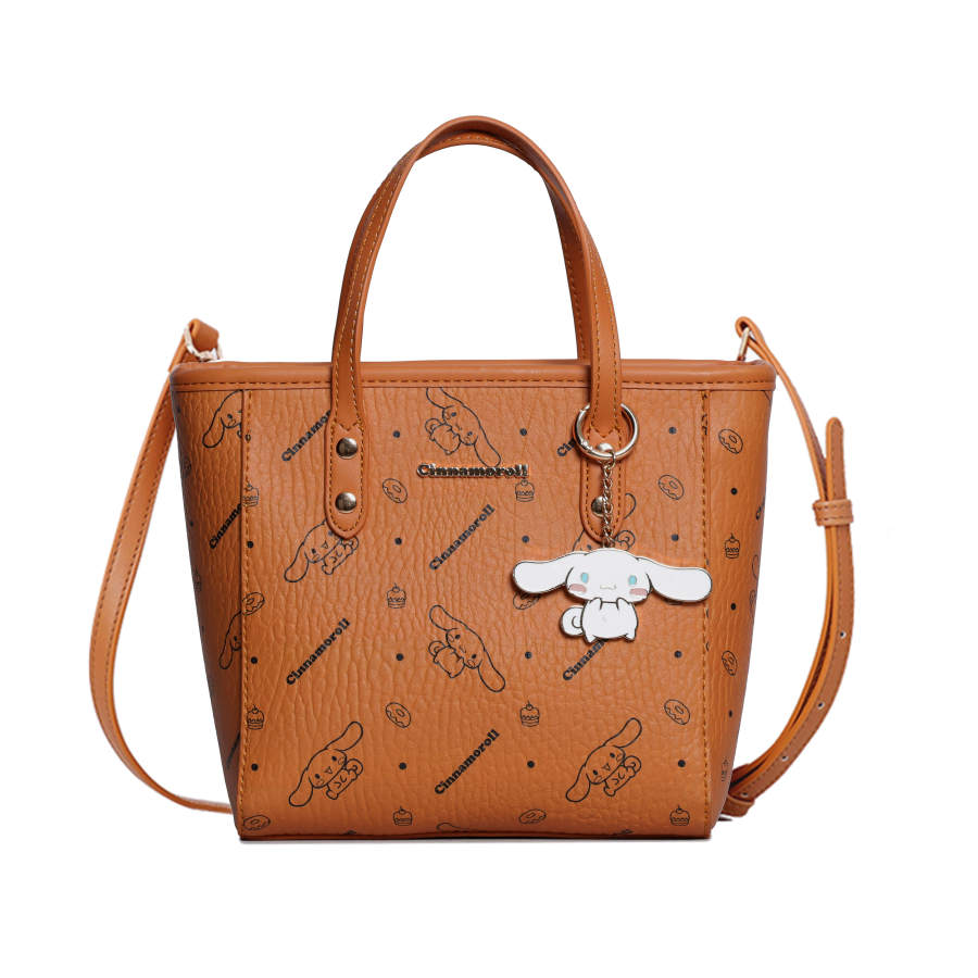 Sanrio Cinnamoroll Synthetic Leather Handbag Women's Brown/Black