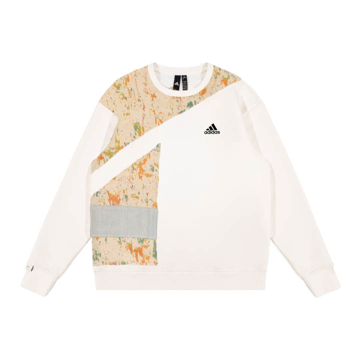 Adidas Adidas LABEL Sweatshirts Unisex White Crew Neck Moderate Regular