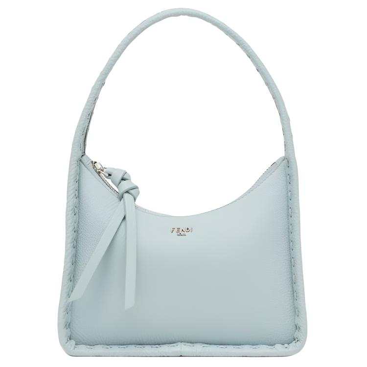 FENDI Calfskin Shoulder Bag Regular Women's Light Blue