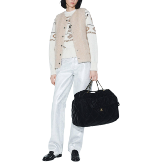 CHANEL Vests Women's Beige Crew Neck Moderate Other
