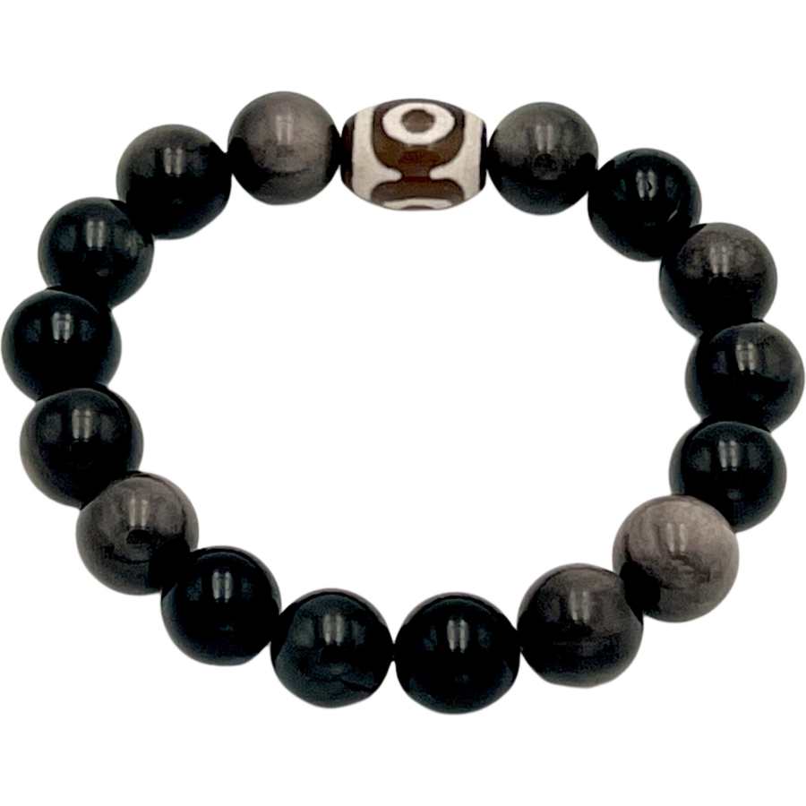 PAUL COSTELLOE Obsidian Beaded Bracelets Unisex