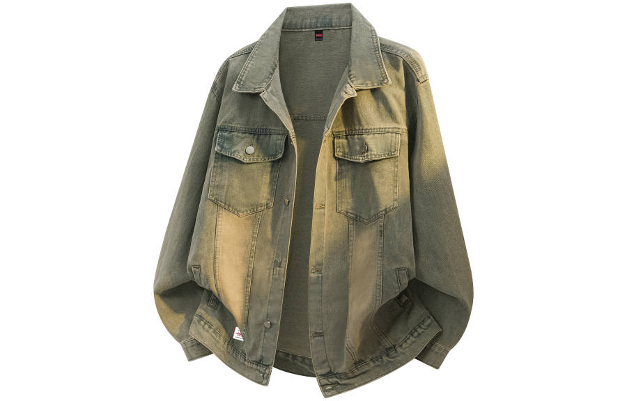 BALENO Denim Jackets Unisex Lapel Moderate Straight Fit