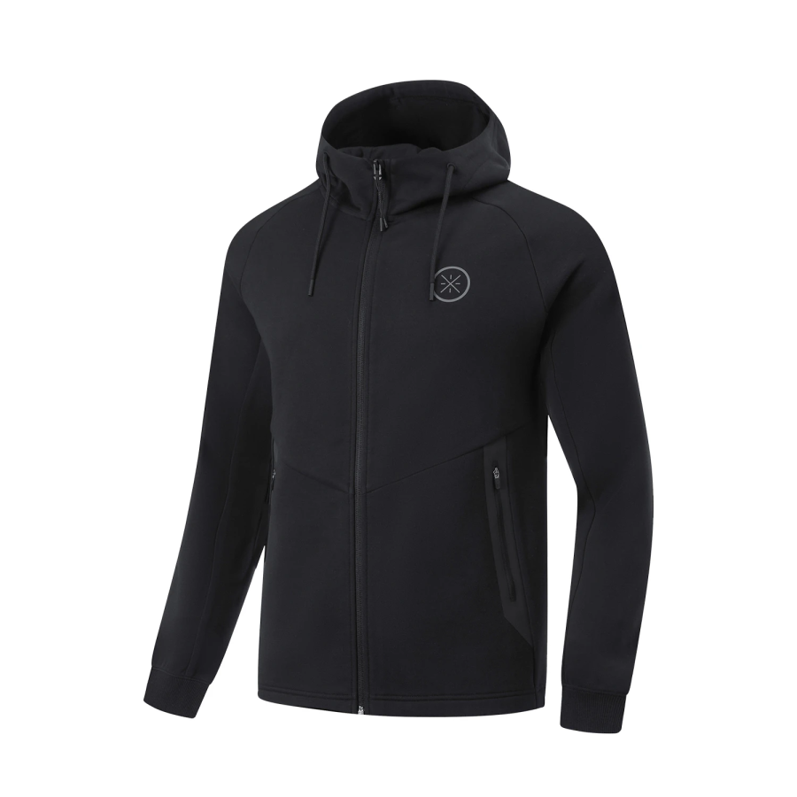 Li-Ning Li Ning Sweatshirts Men's Black Hooded Moderate Cardigan