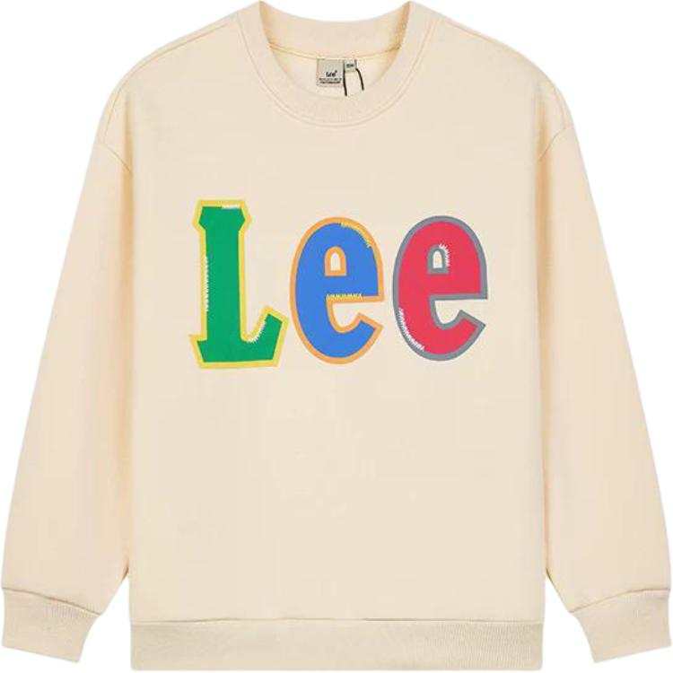 LEE KIDS Sweatshirt Thickened And Fleece Lined Crew Neck Letter Fashion Minimalist Style Teenagers