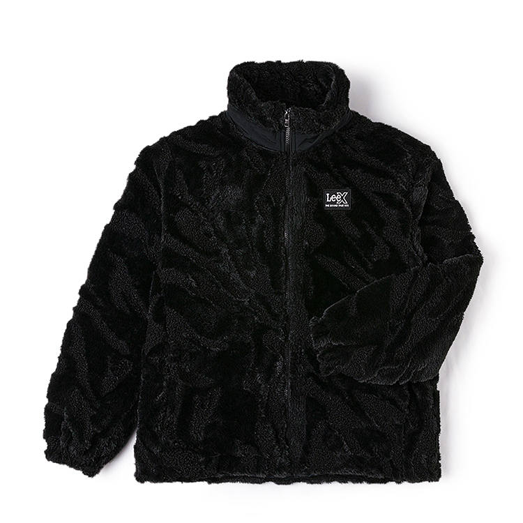 Lee Lee Puffer Jackets Unisex Black Stand Collar Moderate Padded Puffer Jacket