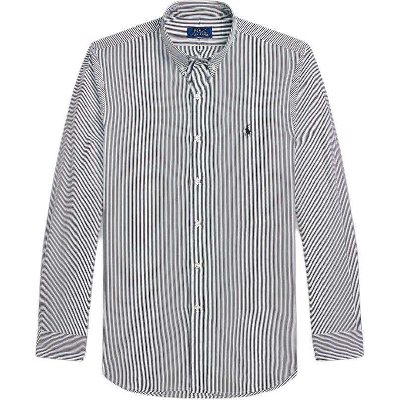 Polo Ralph Lauren Shirts Men's Black White Pointed Collar Moderate