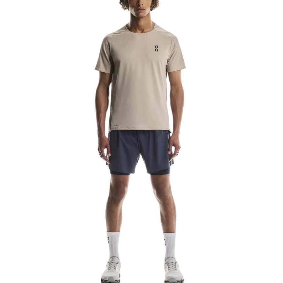 On On panelled T-shirt