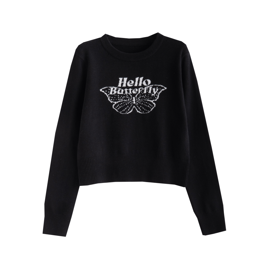Tonlion Knitwear Women's Black Crew Neck Moderate Base Layer