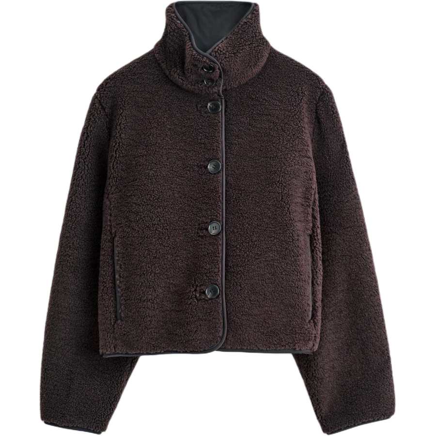 COS Velvet Jackets Women's Dark Brown Moderate