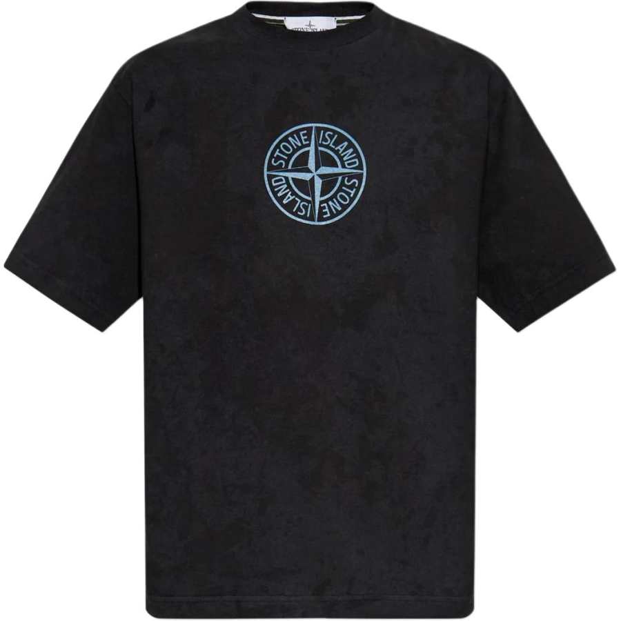 STONE ISLAND Logo Printed Crewneck T Shirt