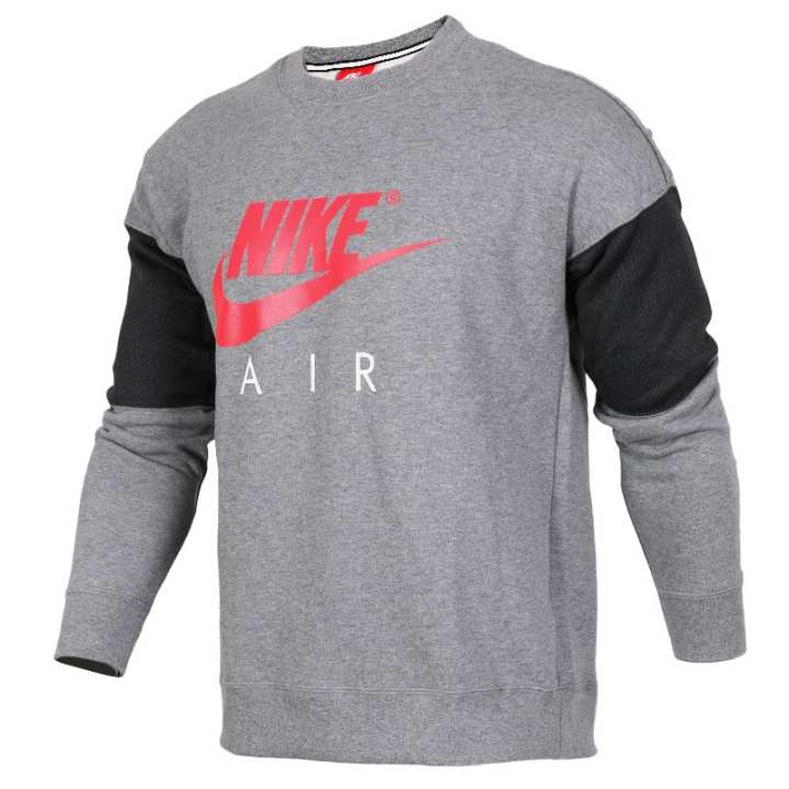 Nike Nike Air Sweatshirts Men's Gray Crew Neck Moderate