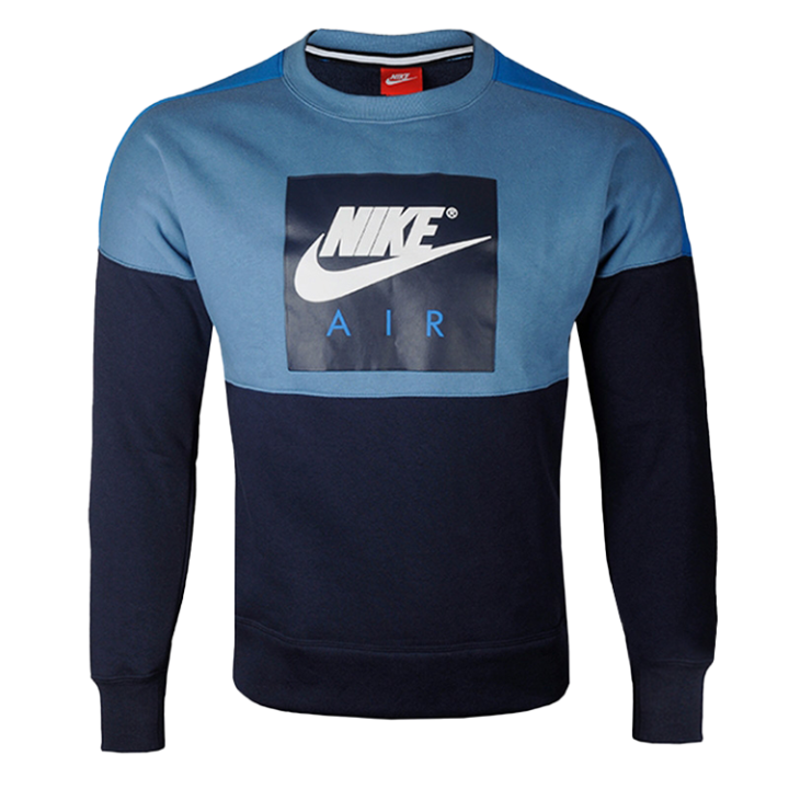 Nike Nike Air Sweatshirts Men's Blue Crew Neck Moderate
