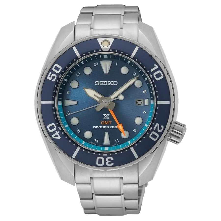 SEIKO Prospe 200m Waterproof Quartz Movement Stainless Steel Strap Watch 45mm Men's Watches