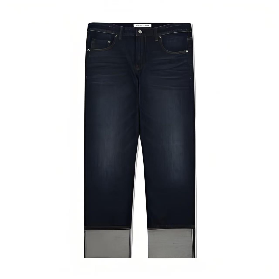 Calvin Klein Jeans Men's Blue Moderate Straight Fit Pants
