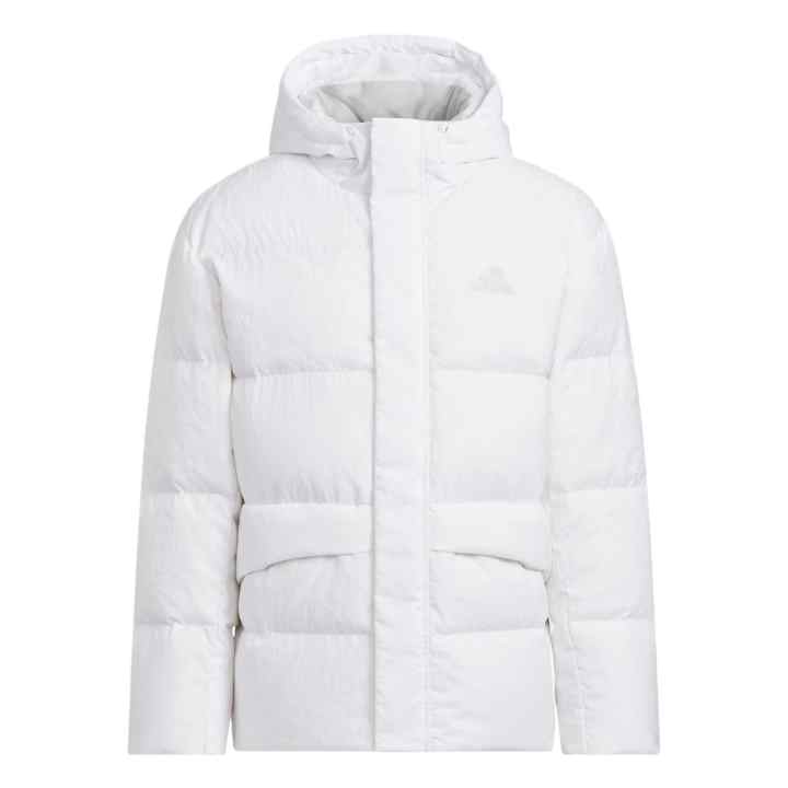 Adidas Adidas Down Jackets Men's White Gray Hooded Moderate