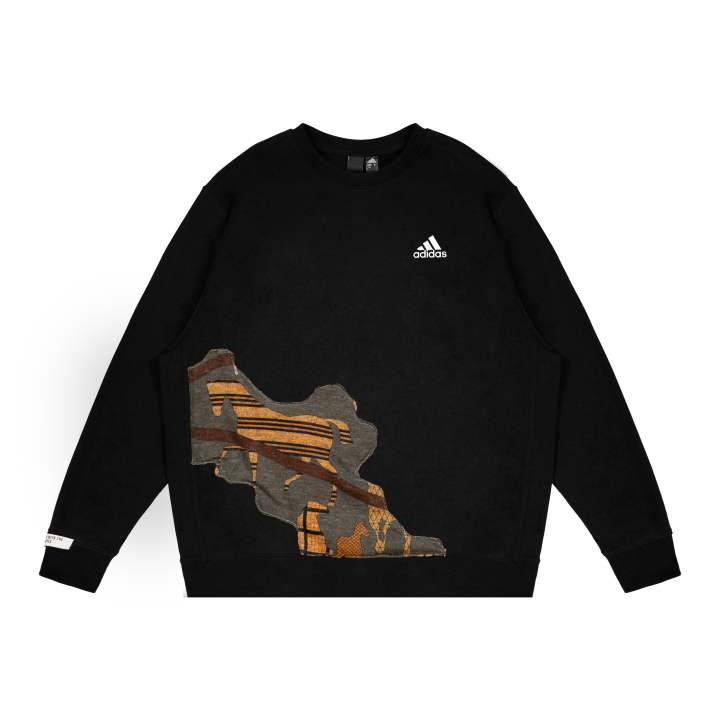 Adidas Adidas LABEL Sweatshirts Unisex Black Crew Neck Moderate Regular