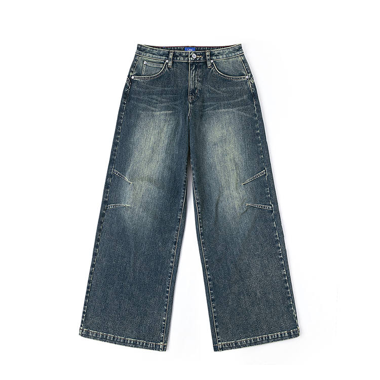 Lee Jeans Women's Vintage Dark Blue Moderate Wide Leg Pants