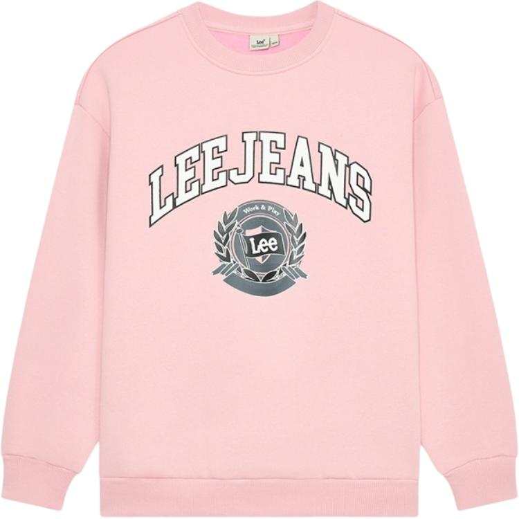 LEE KIDS Sweatshirt Fleece Lined Thermal Comfortable Letter Drop Shoulder Sleeve Teenagers