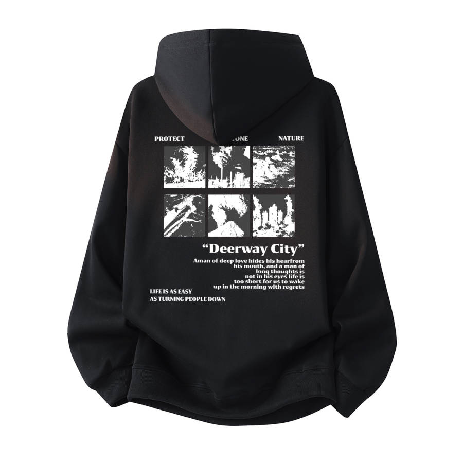 DEERWAY Sweatshirts Unisex Hooded Moderate Cardigan