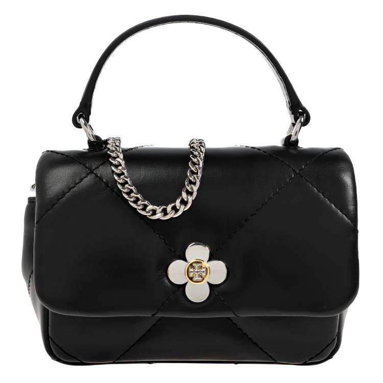 TORY BURCH Kira Cow Leather One Shoulder Handbag Mini Women's Black