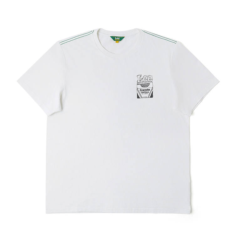 Lee T Shirts Unisex White Crew Neck Moderate Straight Fit