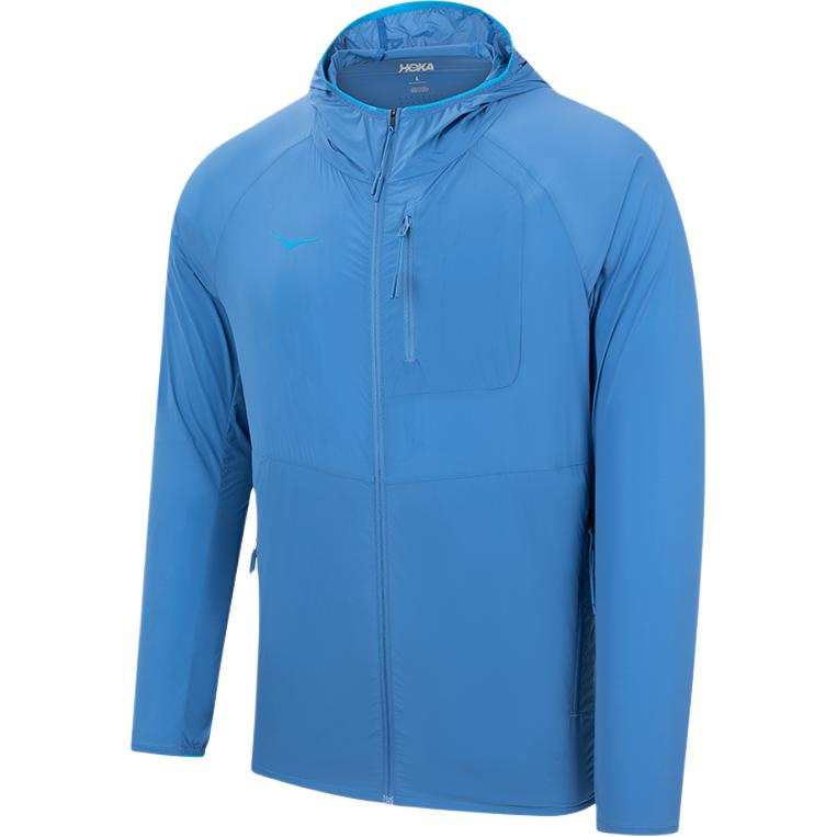 HOKA ONE ONE Jackets Men's Night Mist Blue Hooded Moderate Other