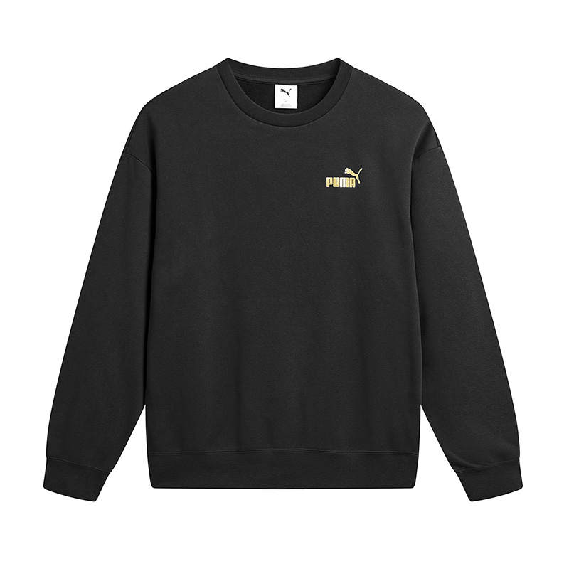PUMA Sweatshirts Men's Black Crew Neck Moderate