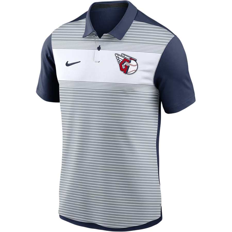 Nike Nike Cleveland Guardians Striped Vapor Polo Men's Nike Dri FIT Mlb Polo