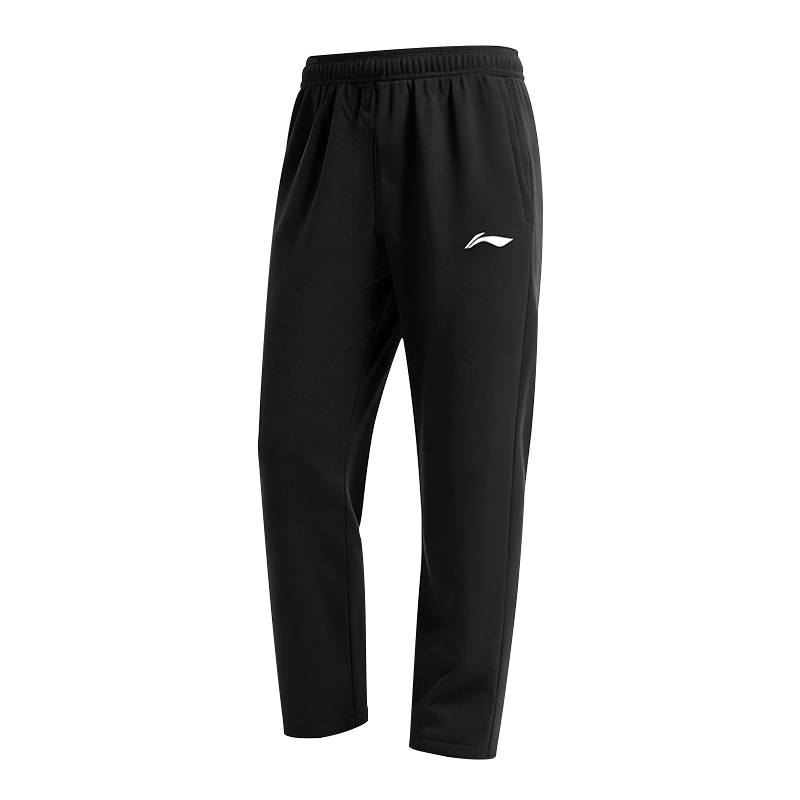 Li-Ning Li Ning Casual Pants Unisex Black Thickened And Fleece Lined Straight Fit Pants