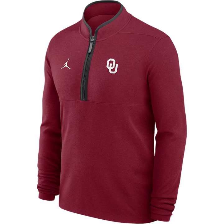 Jordan Jordan Oklahoma Victory Men's Jordan Brand Dri-FIT College 1/2-Zip Long-Sleeve Top
