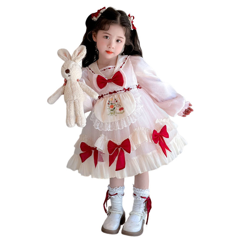 Lanza Casual Dress Spring Fall Pink Children Aged 3 7 Years Old
