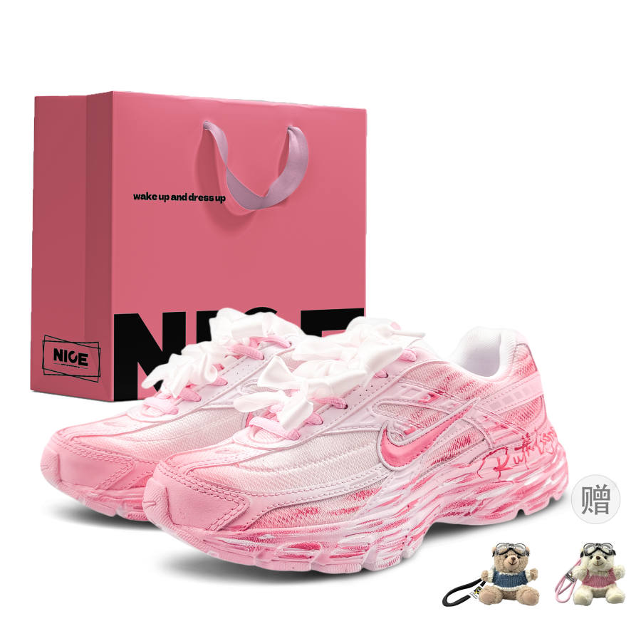 Nike Nike Initiator Cushioning Abrasion Resistant Breathable Low top Running Shoes Women's Pink
