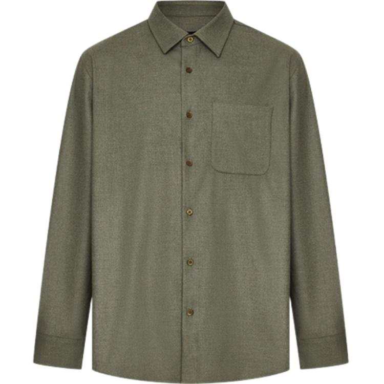 URBAN REVIVO Shirts Men's Coffee Brown Lapel Thin
