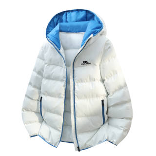 HUANQIU Puffer Jackets Unisex Hooded Moderate Padded Puffer Jacket